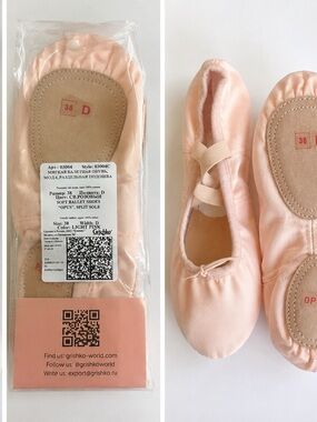 Grishko Opus Split Sole Ballet Shoes – NEW – Size 38 (Width D) – Light Pink
